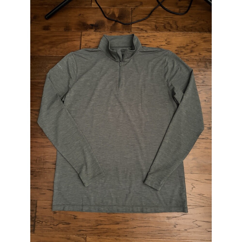 Anetik Pullover Mens Medium UPF 30+ Athletic Athleisure Quarter Zip Moss Green